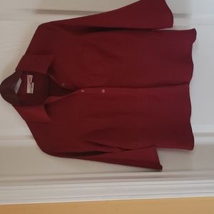 Red silk blouse size PL